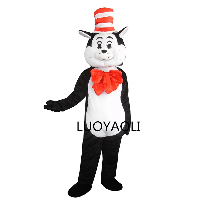 Seuss Le Chat Dans Le Chapeau Mascotte Costumes Deguisement Halloween Fete Adulte Taille Livraison Gratuite Aliexpress