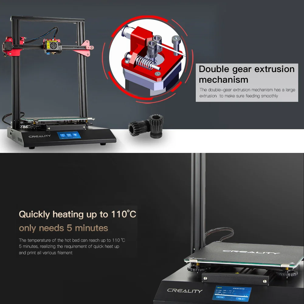 CREALITY 3D CR-10S Pro автоматический нивелир 3d принтер DIY комплект для самостоятельной сборки 300*300*400 мм большой размер печати полный сенсорный ЖК-экран