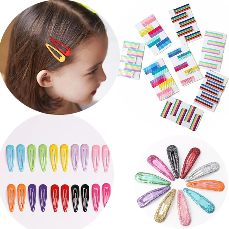 

Jolly S 20/50pcs/set candy rainbow colorful snap hair clips for girls child toddlers hairpin school girls hair accessories