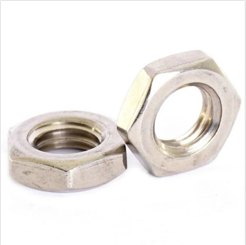 

5X M10 12 14 16 A2 STAINLESS FINE PITCH HEXAGON HALF LOCK NUTS HEX THIN NUT 1.25MM pitch