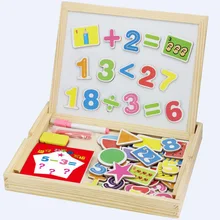 Деревянные игрушки для дошкольников, Детская математическая форма, магнитная доска для рисования, двусторонняя драка, музыкальные игрушки, обучающие игрушки, отрезная игрушка