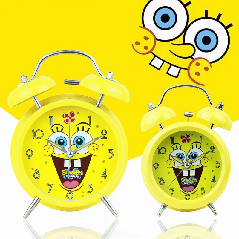 Cartoon Classic vintage alarm clock bell Eletronic table watch desk