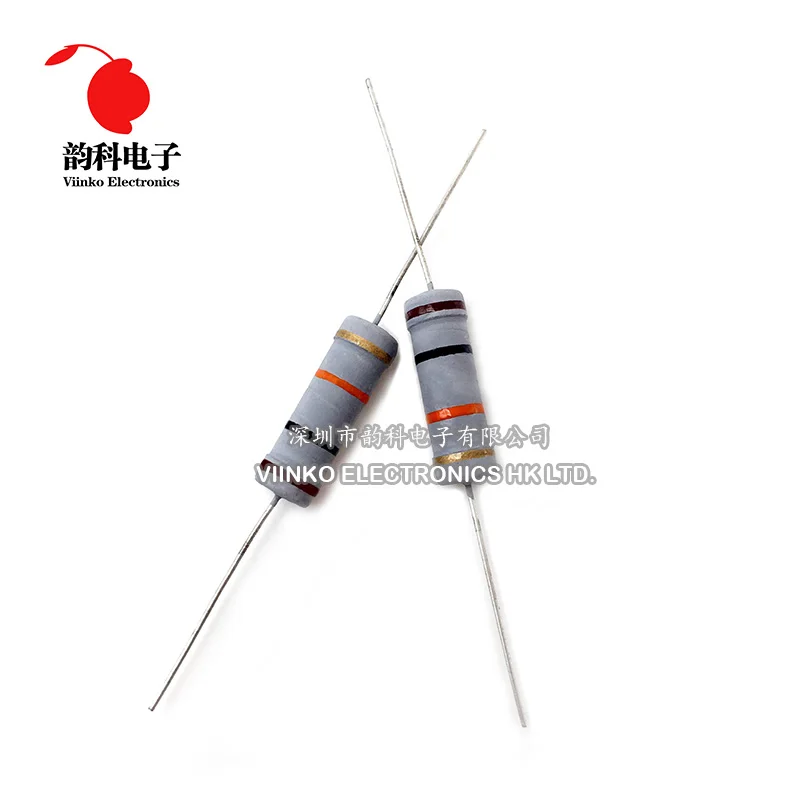 

50pcs Carbon Film Resistor 5W 5% 180K 200K 220K 240K 270K 300K 330K 360K 390K 430K 470K 510K 560K 620K 680K 750K 820K 910K ohm