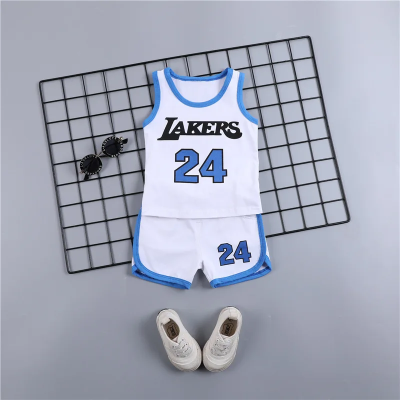 

2019 new basketball sports suit Retail Children's Clothing T-shirt & Shorts Boy's Set Summer Baby Boy 2 Pieces Sets