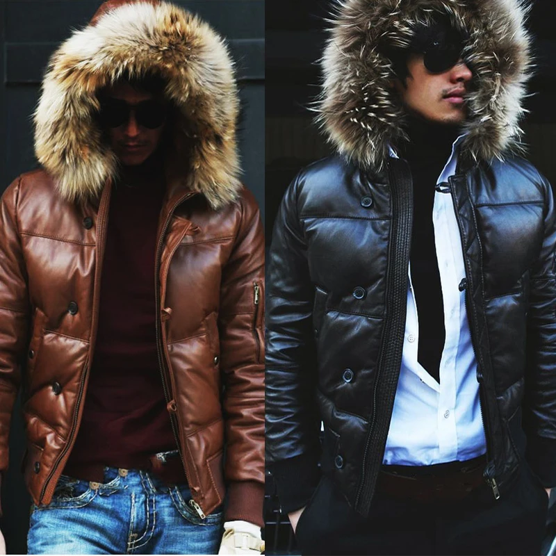 High quality Jacket Men White Down Jacket Parka Men Warm Thickening