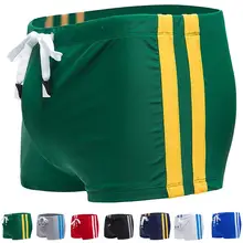 Модные мужские шорты, сексуальные пляжные плавки для плавания, Шорты для плавания, шорты для плавания, Шорты для плавания, боксеры в полоску, одежда для плавания