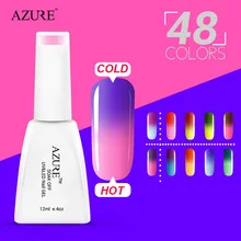 2015 Azure nail gel UV make up changing color with temperature nail gel polish chameleon free shipping totally 36 colors