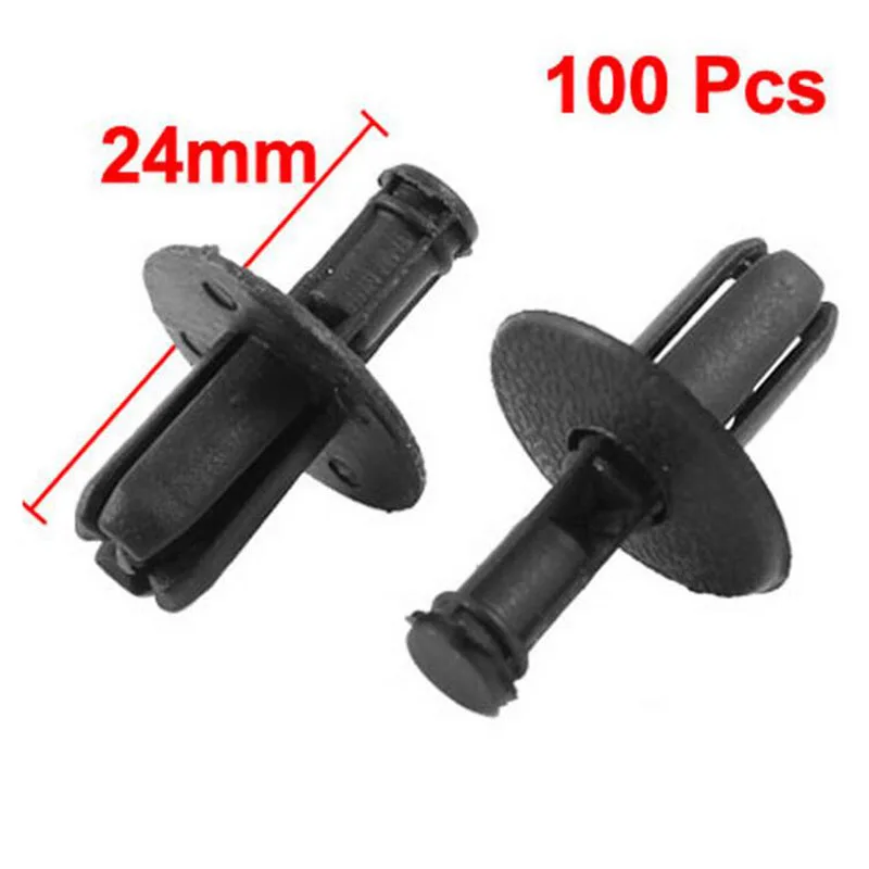 Car Vehicle Fasteners Door Trim Push Rivet Clip Bumper Panel Retainer Clips 5.5mm fit hole 100