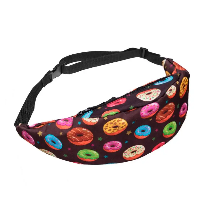 

Fashion Unisex Waist Packs Polyester Print Zipper Arcuate Shoulder Strap Messenger Bags Shell Running Hiking Heuptas