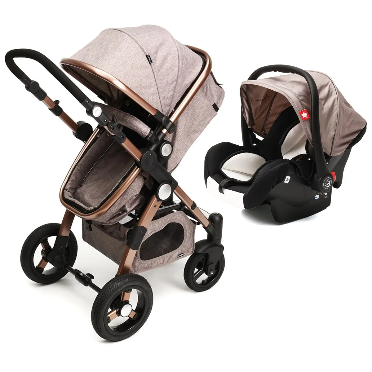 pram pushchair and car seat