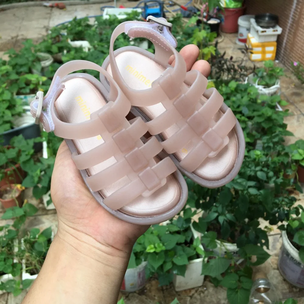 Прозрачные сандалии для девочек в римском стиле детские Melissa пляжная обувь на