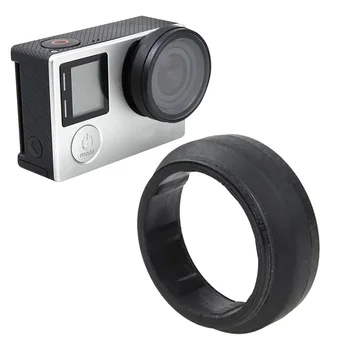 

Anti-exposed lens frame Protective Lens Cover for GOPRO HERO 3+/4(black) Shatter Proof Lens Protector