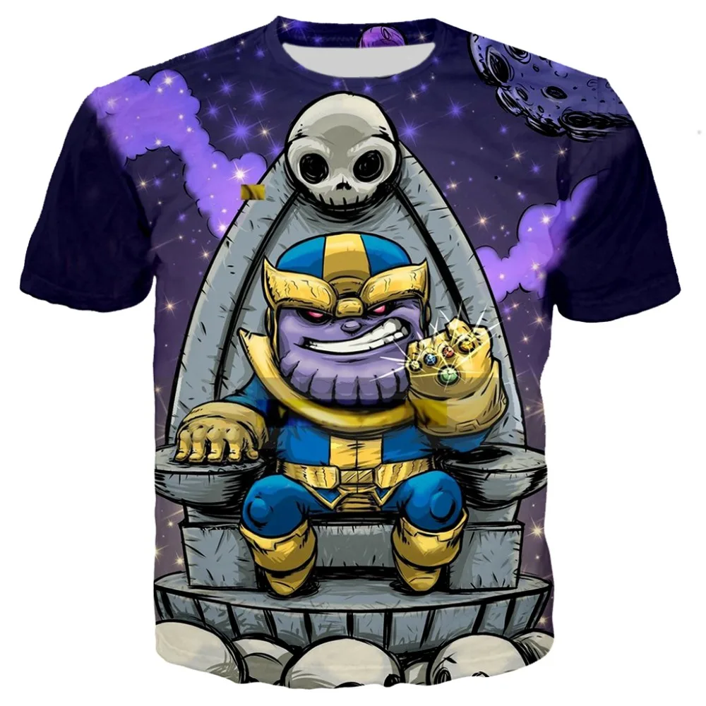 

baby boy cartoon tees Marvel kids 3d printed tshirts Avengers 4 ironman Thanos Hulk cosplay t shirts Captain America child tops