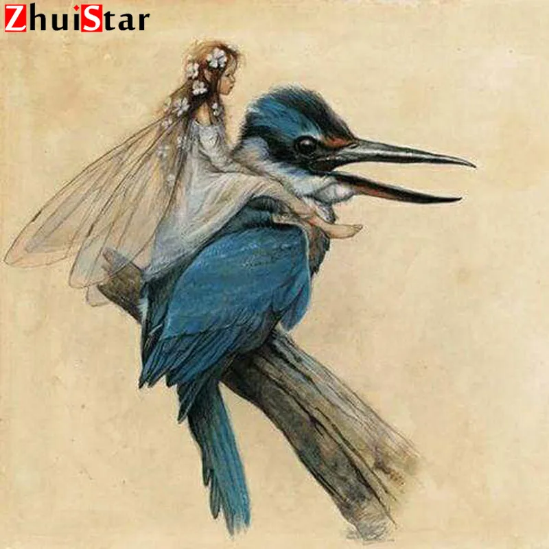 Square Diamond 5D DIY &quotBird&quot Painting Mosaic Embroidery Pattern Cross-stitch Rhinestone Home Decor ZWQ | Дом и сад