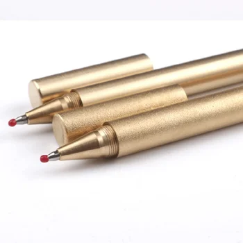 

Handmade Roller Ball Pen Classic Style Cone Shape Point Brass Signing Pens Stationery Writing Instruments With Gel-ink Refill