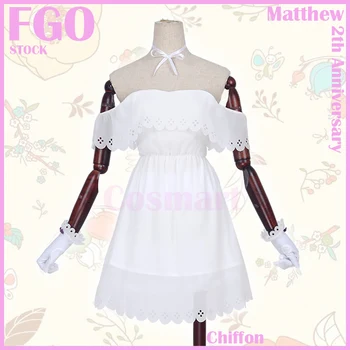 

[Stock]+Wig Anime Fate Grand Order FGO Matthew 2rd Anniversary Chiffon Lolite Dress Uniform Halloween cosplay costumes For women