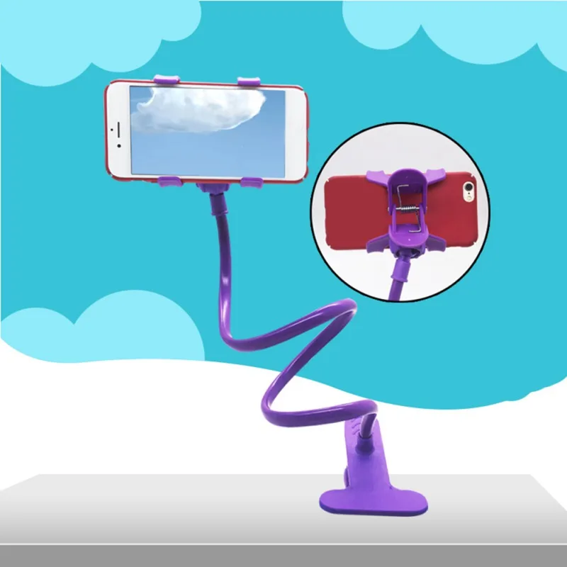 

Universal Flexible Lazy Holder Arm Mobile Phone Stand Holder Desk Table Clip Bracket Muti Color For SamSung iPhone Xiaomi