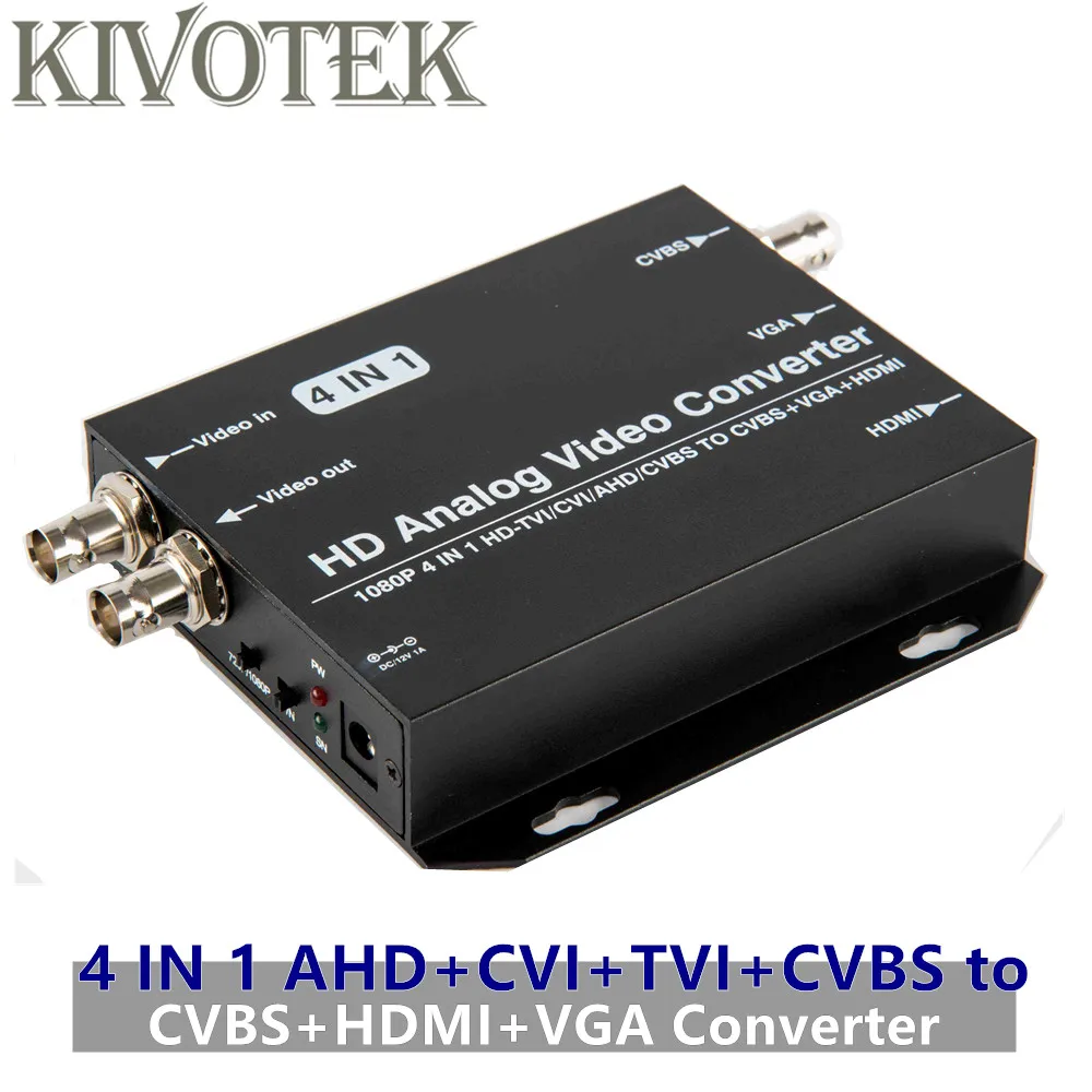 

AHD+CVI+TVI+CVBS to CVBS+HDMI+VGA Adapter Converter,Loop Output 1080p Connector,V1.0/2.0,NTSC/PAL For TV Computer Free Shipping