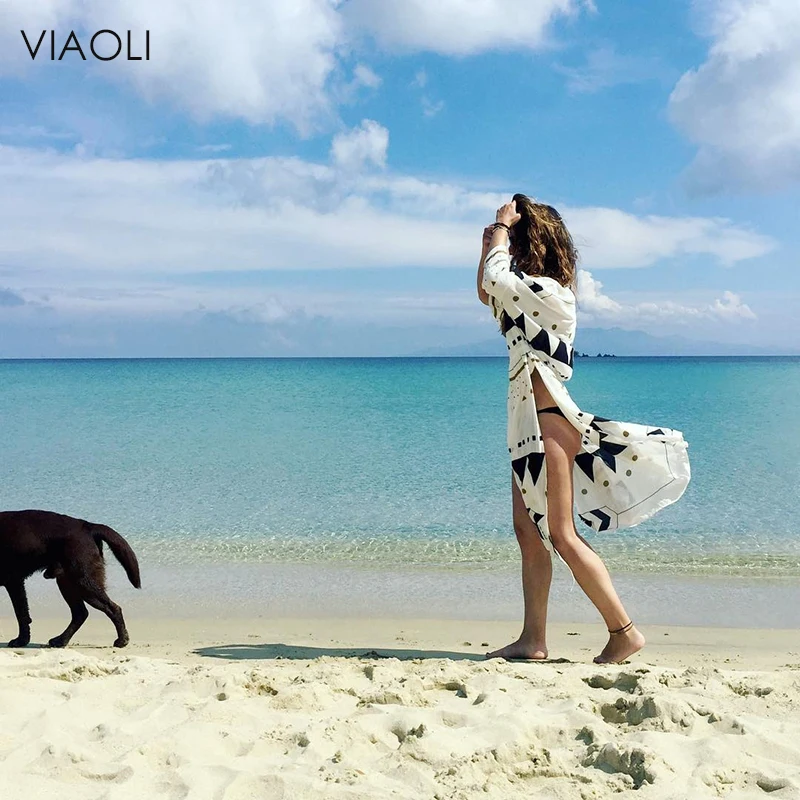 Пляжное платье VIAOLI, пляжный купальник-накидка, парео, пляжные туники, купальный костюм, накидка, Saida de Praia, бикини, накидка