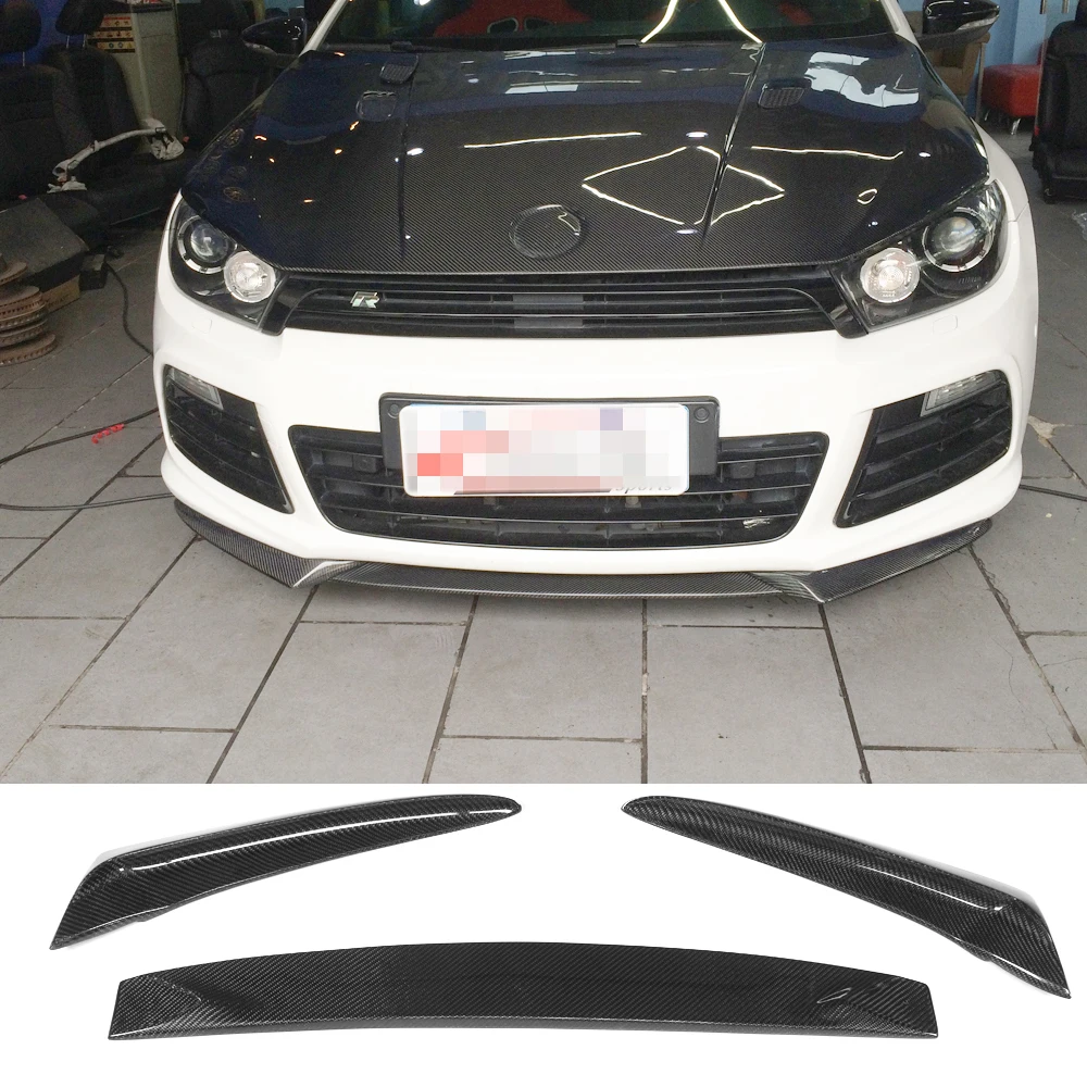 Автомобильный передний бампер из углеродного волокна спойлер для Volkswagen VW Scirocco R