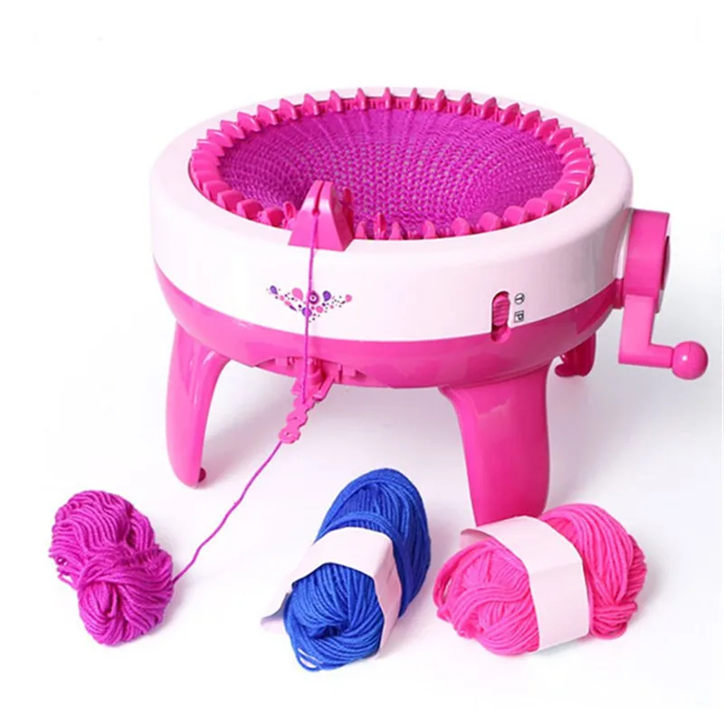 

JIMITU New Kids Quick Manual Hats Scarves Knitting Machine 40 Needle Wool Needles Sewing Kit Craft Weaving Loom Accessories