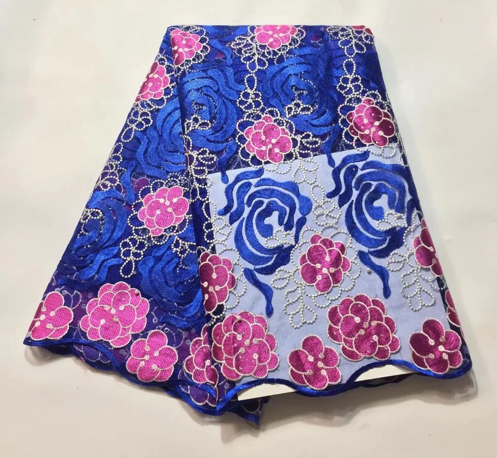 

Hot sale african lace fabric with embroidery French tulle lace fabric For Wedding dress
