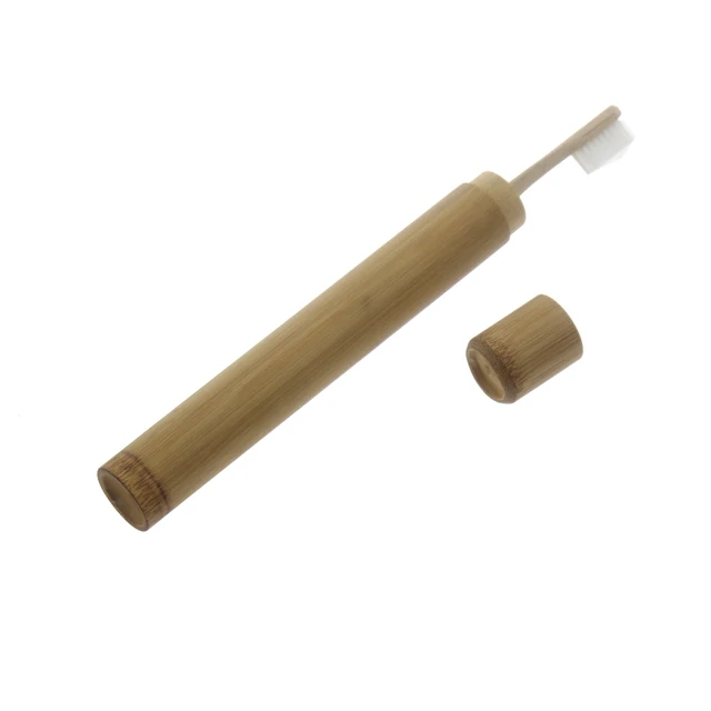 1Pcs Home Travel Use Environmentally Eco Friendly Oral Teeth Care Tool Adult Bamboo Toothbrush Holder Case Box With Brush
