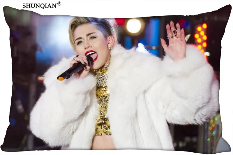 

Custom Miley Cyrus Rectangle Pillowcase zipper Pillow Case Customized Pillow Case Covers (Two Sides) 1pcs custom