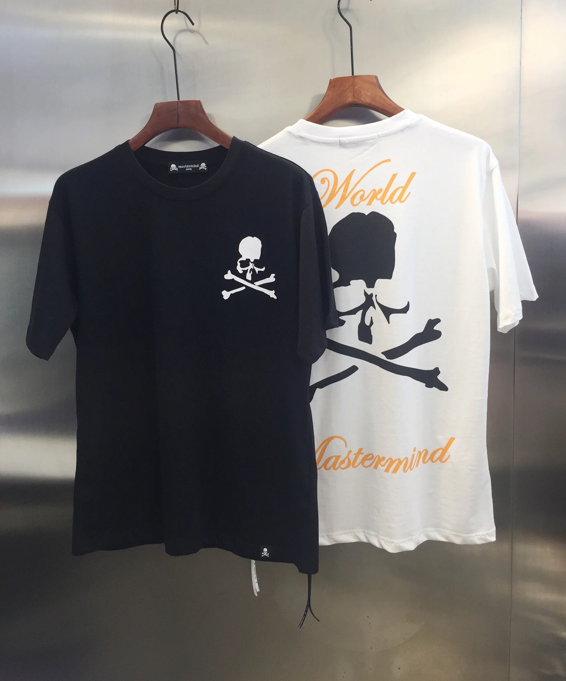 

2019 Mastermind World Printed MMJ Skull Women Men T shirts tees Hiphop Streetwear Men Cotton T shirt Mastermind Japan