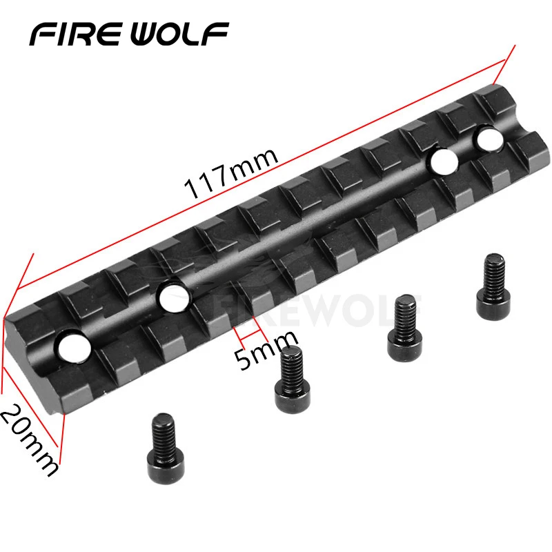 FIRE WOLF новые тактические низкопрофильные рельсы для Ругера 10/22 прецизионные Обработанные из самолета черные алюминиевые винтовки Крепление стенд