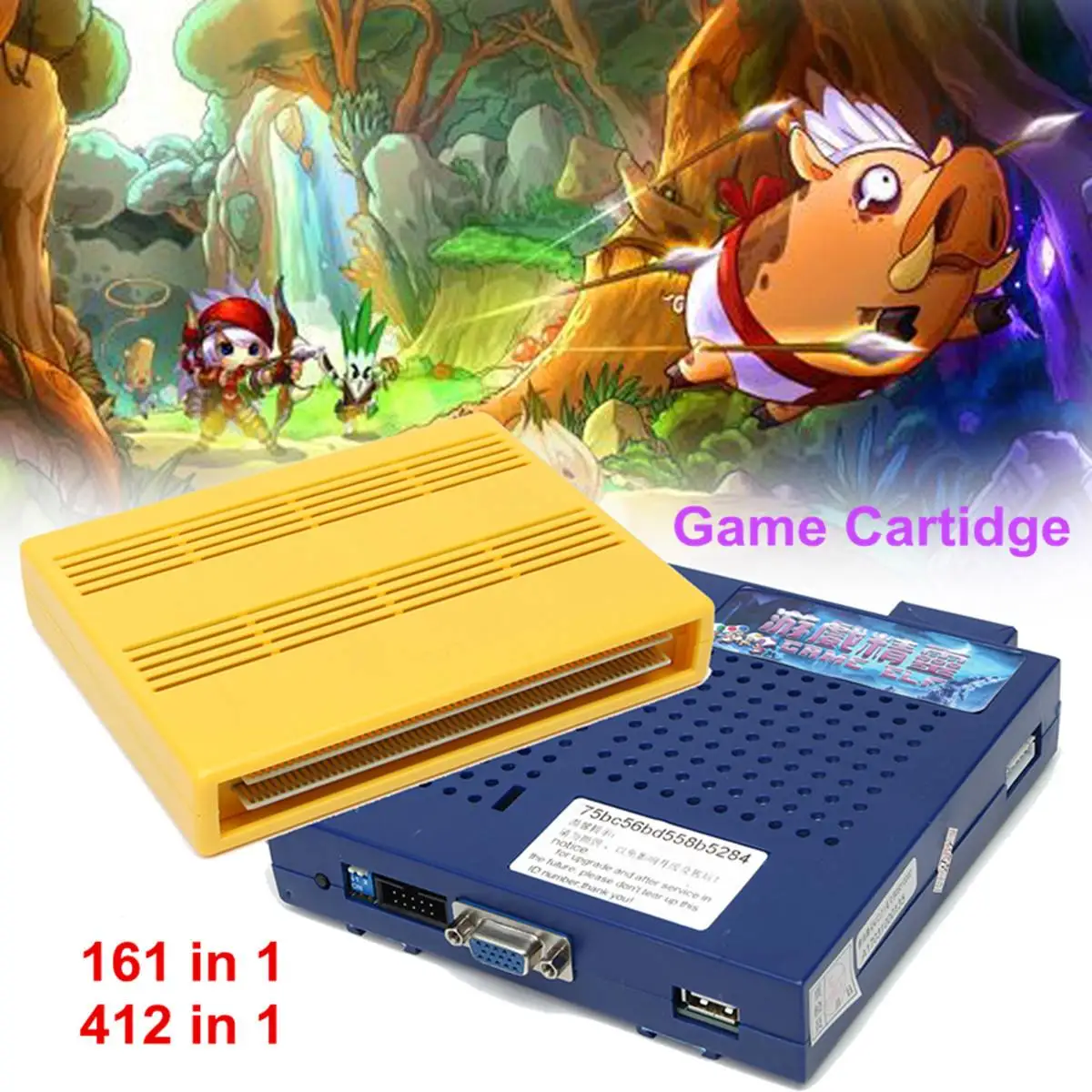 

412 in 1 Multi PCB Game Cartridge Video Playing Board Box Support HD Video Games Console Motherboard Accessory Game Machine