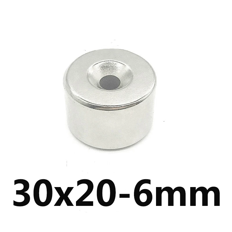

1pcs 30*20 30x20 Super Strong Round Neodymium Countersunk Ring Magnets 30mm x 20mm Hole: 6mm N35 Neodymium Magnet
