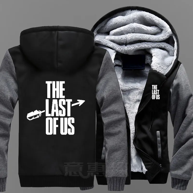 

New The Last of Us 2 Hoodie Anime Coat Jacket Winter Men Thick Zipper Sweatshirt