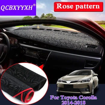 

Car Styling Anti-slip Mat For Toyota Corolla 2014-2018 RHD&LHD Rose Pattern Dashboard Mat Protective Pad Shade Cushion Mat