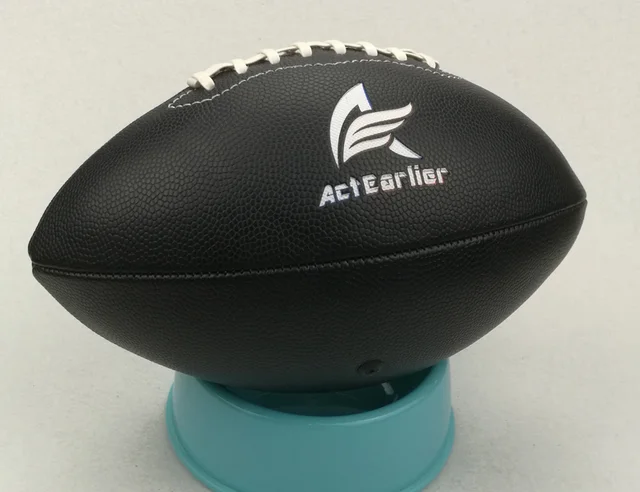 Rugby Sports Official Size 6 Black Color American Football Rugby Ball For Training Match Entertainment Toy
