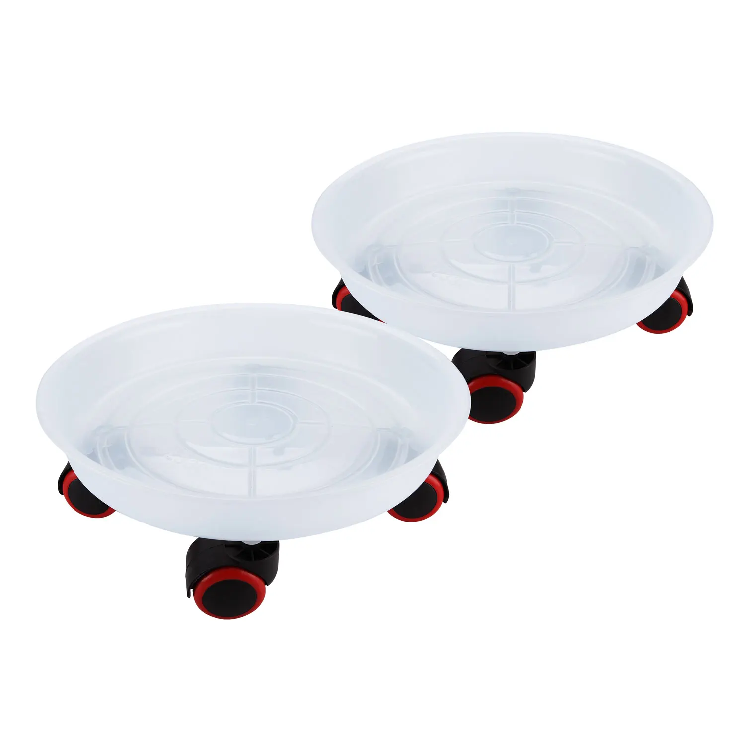

12" Caddies Flower Planter Pot Movable Stand Wheels Rack Rollers Dolly Holder Trolley Casters Rolling Tray Coaster Pack of 2