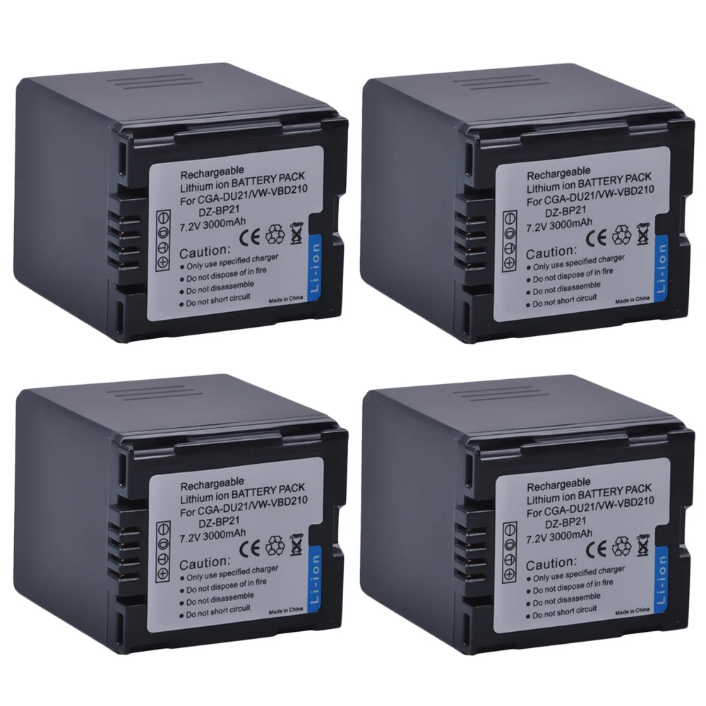 Durapro 4pc Cgadu21 Cga Du21 Battery For Panasonic Nvgs330 Gs400