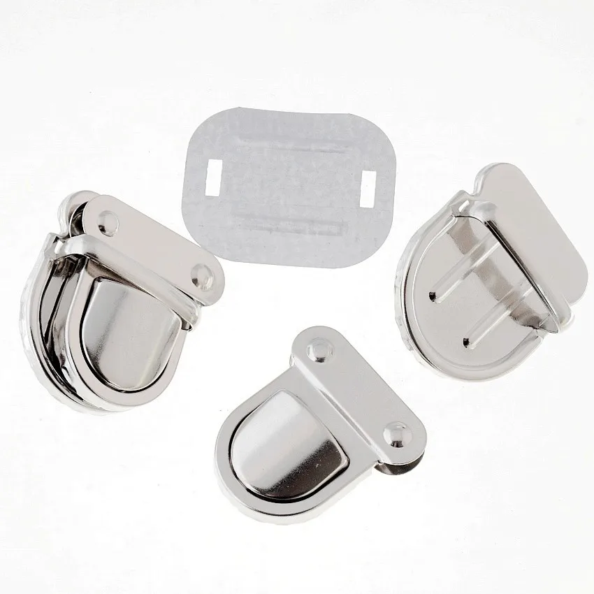 Free Shipping 5 Sets Silver Tone Trunk Lock Handbag Bag Accessories
