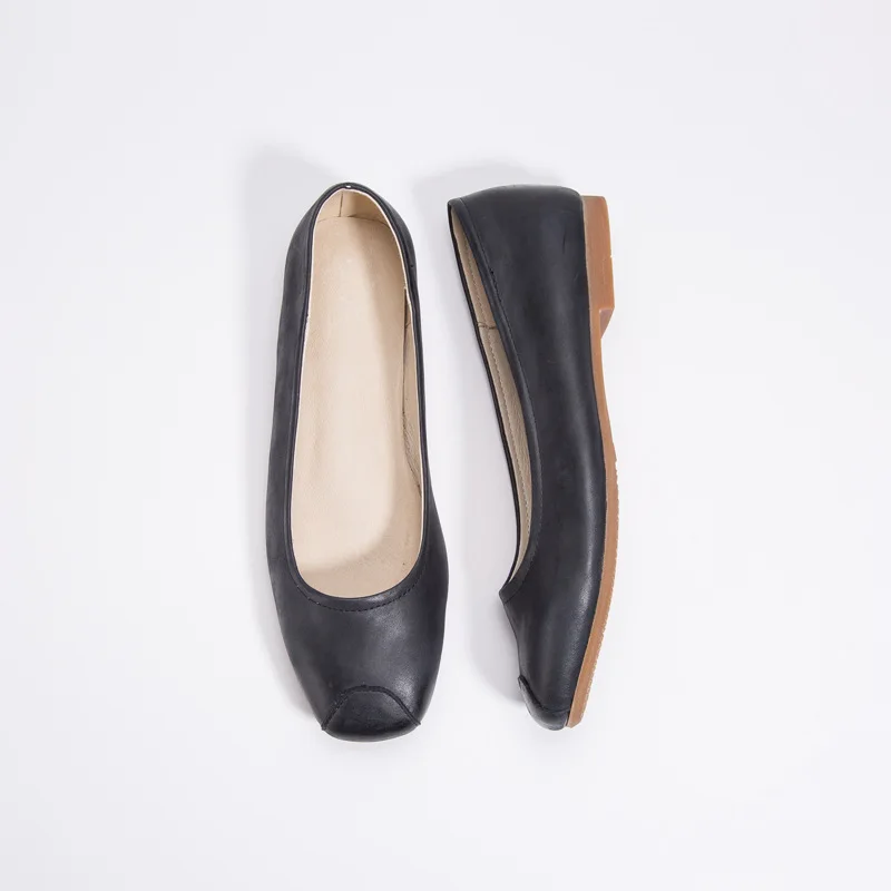 Movland-The new 2019 days of spring&summer are simple waxed cattle skin, pure handmade women's sole Casual shoes,2 colors Movland-The new 2019 days of spring&summer are simple waxed cattle skin, pure handmade women's sole Casual shoes,2 colors