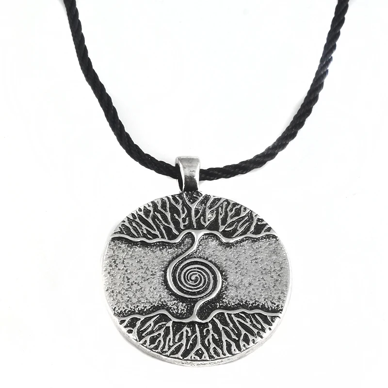 

Biker Viking Vintage Punk Jewelry Life peace tree round Wishing Tree Necklace Amulet tribal totem fashion jewelry