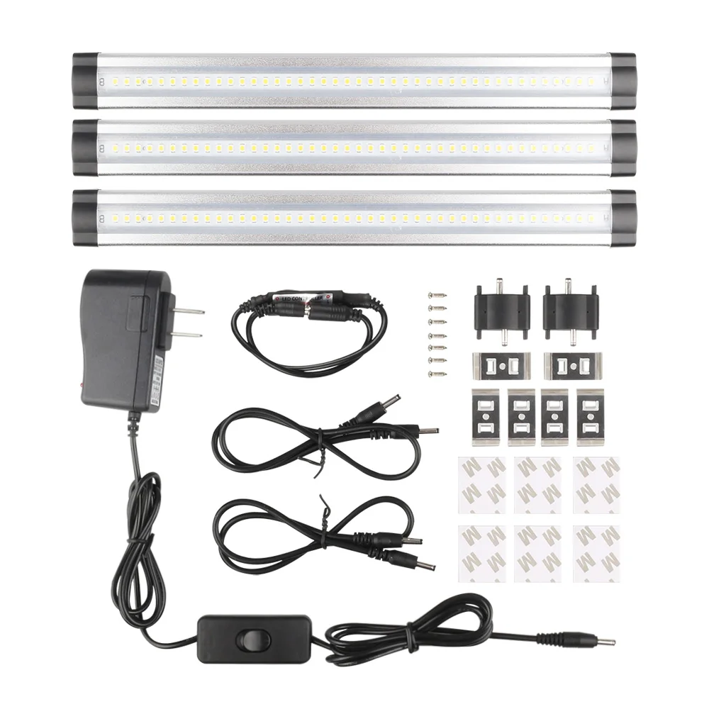 

3pcs SMD 3528 IR remote control Dimmable Under Cabinet Light LED Hard Rigid Bar Kitchen Light LED bar light 45