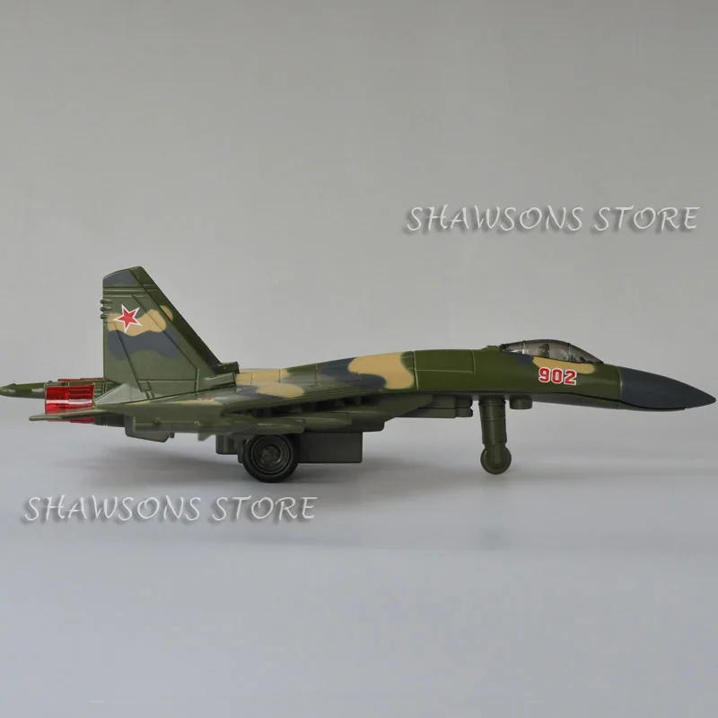 1:72 Diecast Plane Model Toys Sukhoi SU-35 Jet Fighter Pull Back Aircraft w/ Sound& Light