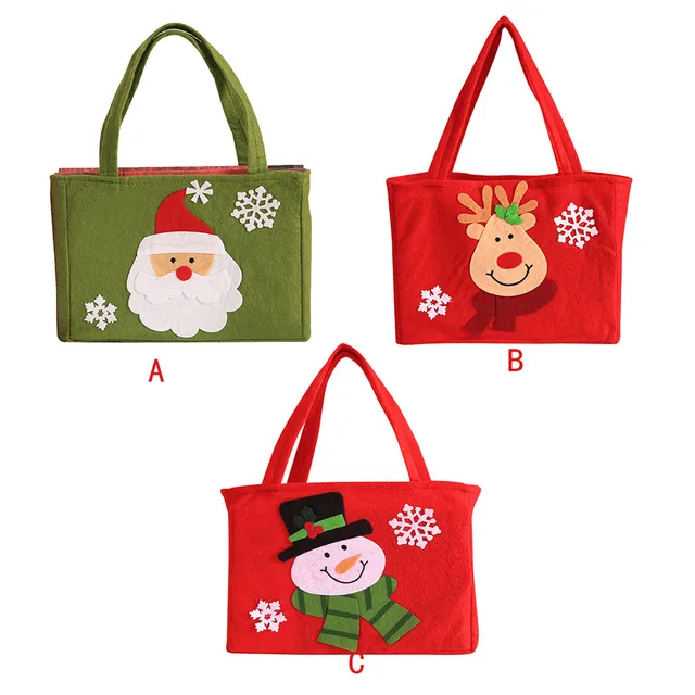 Christmas Decorations For Home Santa Claus Snowman Gift Candy Bag StockingXmas Tree Party Home Decor Christmas Gift Bags