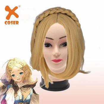 

Xcoser The Legend of Zelda Princess Wig Short Hair Cosplay Wig Two Ways Wearing Halloween Cosplay Party Headwear Accessory Girl