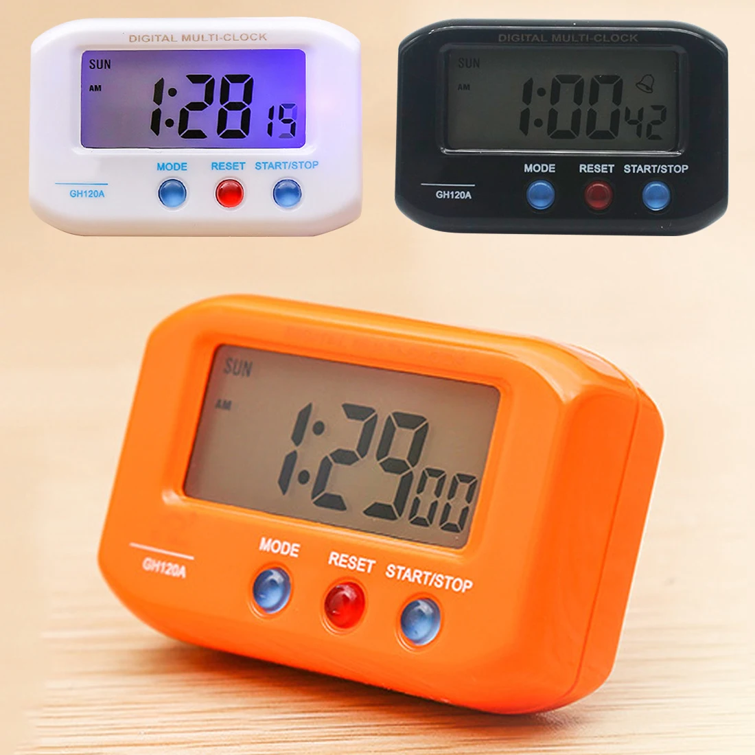 

Portable Mini Sized Digital Electronic Travel Alarm Clock Automotive Electronic Stopwatch LCD Clock With Snooze Backlight