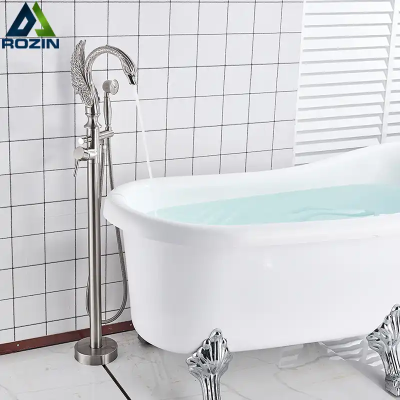 Swan Shape Bathtub Faucet Freestanding Bathroom Bath Tub Mixer Tap