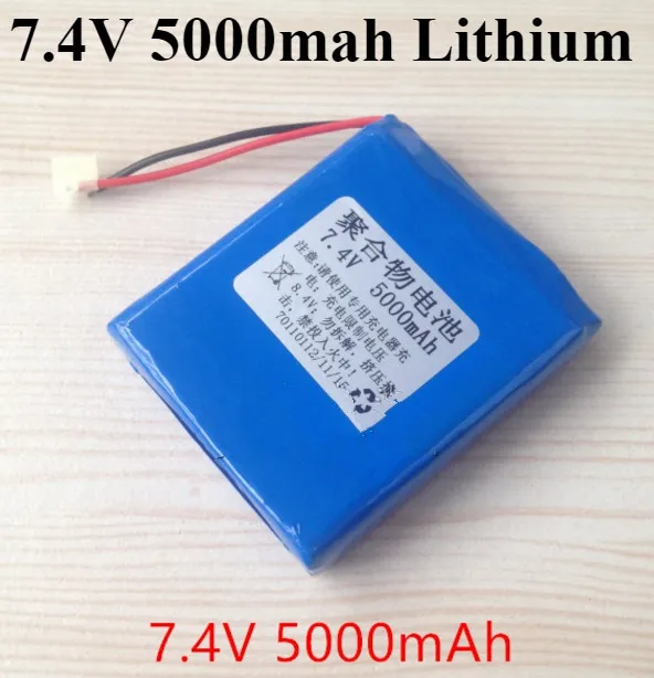 7,4 v 5AH batería de polímero de litio 5000 mAh 7,4 bateria para 75 70 ventilador aire acondicionado radio immunity kit chaleco eléctrico| bateria 5000mah|bateria bateriabateria 5000mah - AliExpress