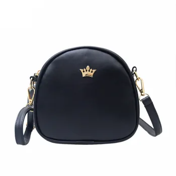 

Female Small Bags 2017 Summer New Girls PU Leather Messenger Bags Lady Circular Mini Chain Shoulder Bag Crossbody Bags for Women