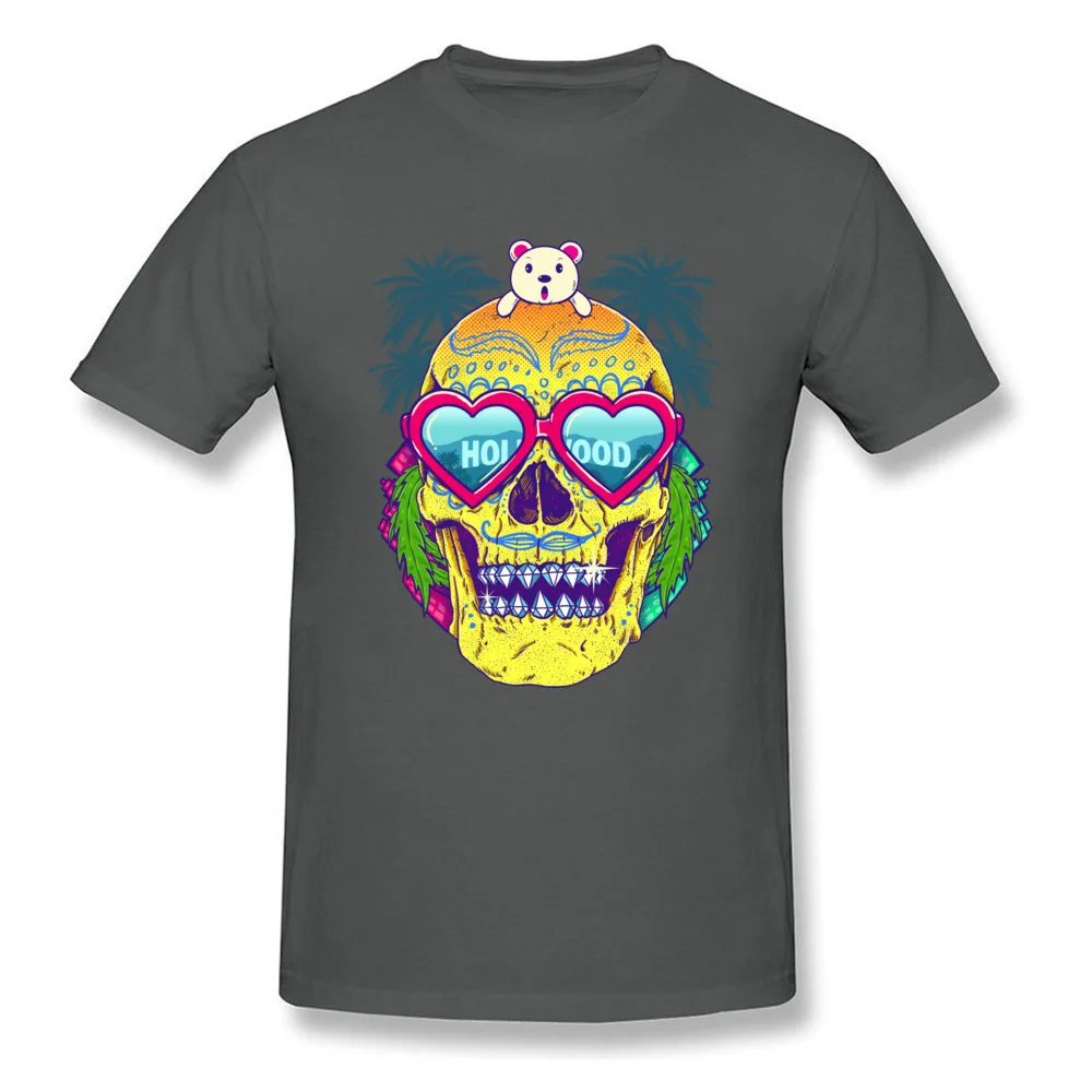 Normal Short Sleeve Tops T Shirt Summer Crew Neck 100% Cotton Men's T-shirts Goes To Hollywood Normal Tee-Shirts Funny Goes To Hollywood carbon