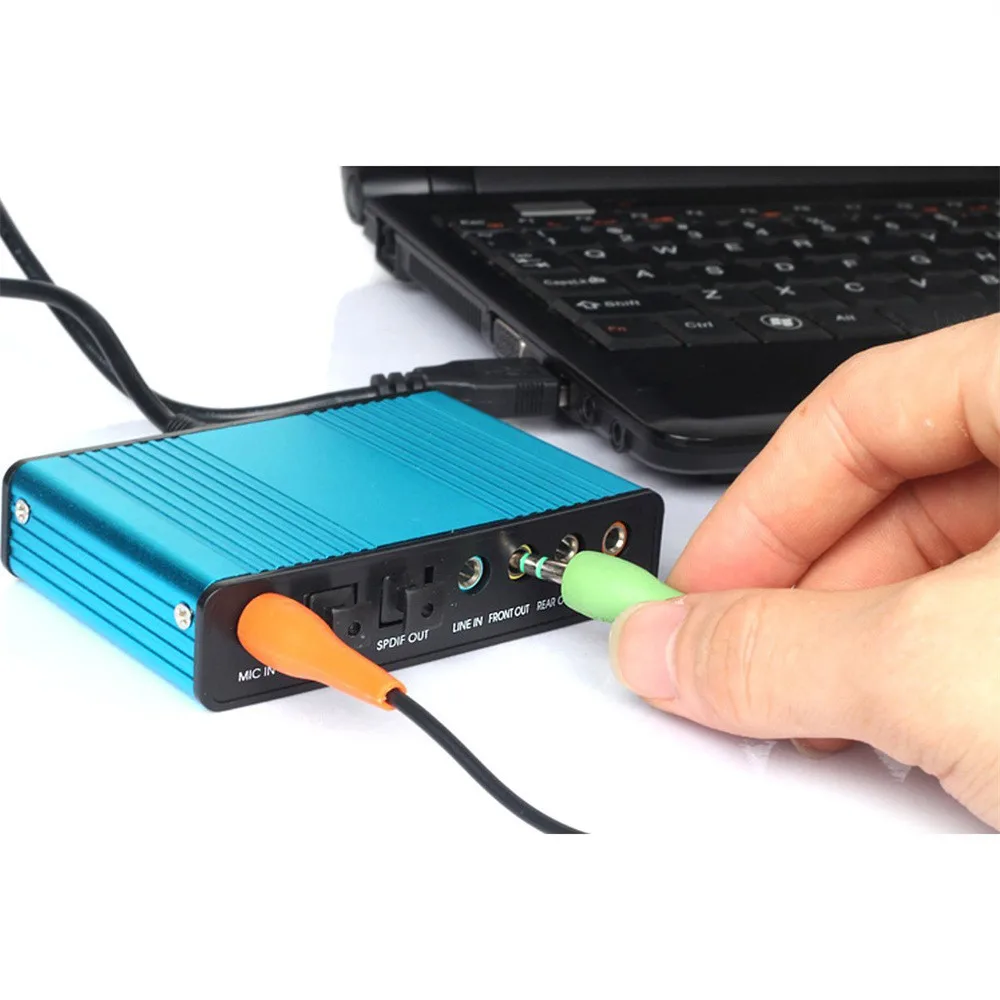 Sound Card USB External 6 Channel 5.1 SPDIF Optical Sound Card Audio